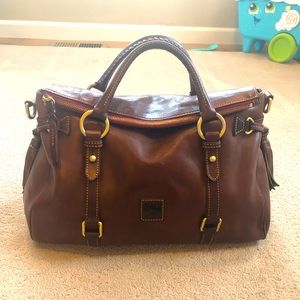Dooney and Bourke Florentine Large Satchel in Chestnut